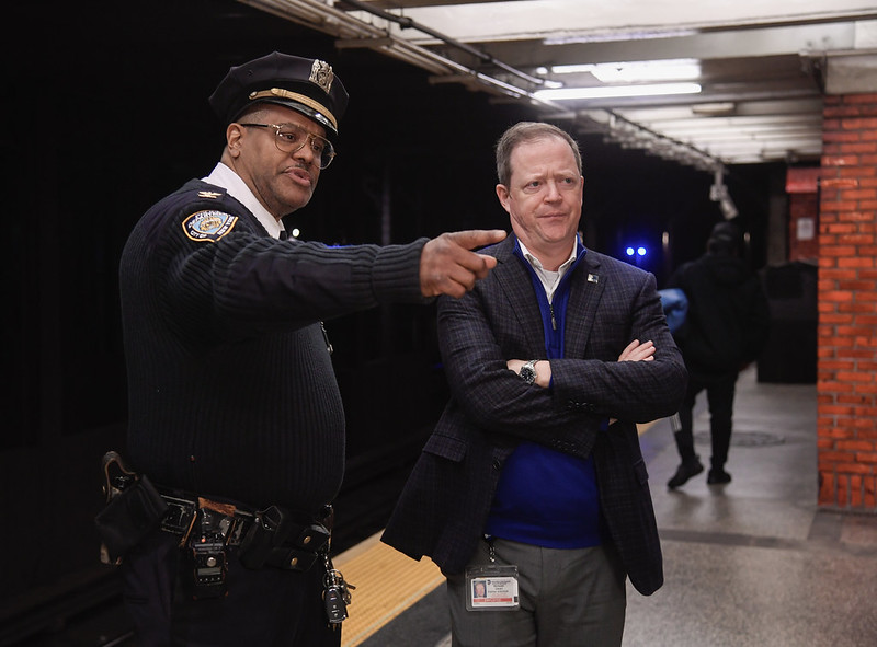 MTA, NYPD Hold Media Availability at 49 St Subway Station