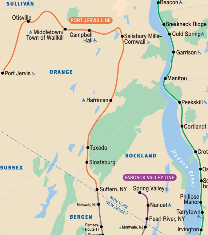 Metro-North Port Jervis Line Map