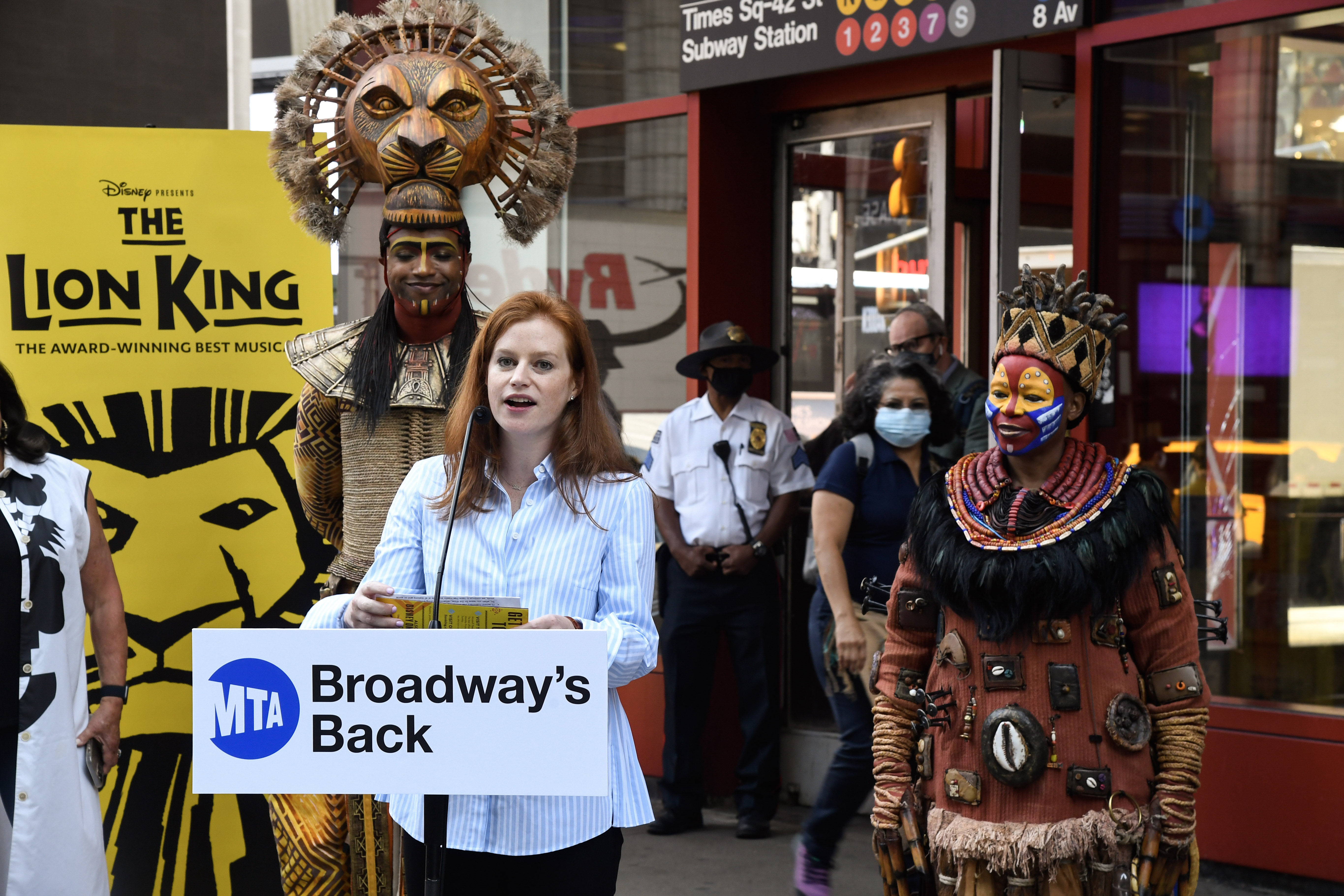 Lion King Returns - MTA Broadway Back Event