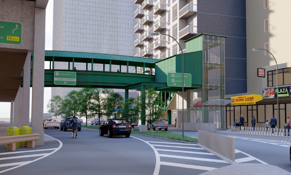 rendering of Queensboro Plaza fully accessible south side entrance 