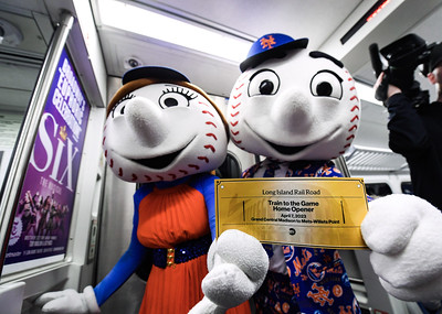 Mr. and Mrs. Met Join MTA Leaders and Fans to Launch Mets Home Opener 