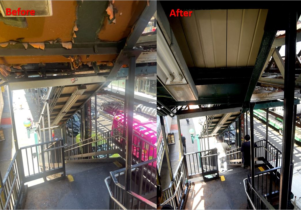 Before and After Stairwell At Marcy Av